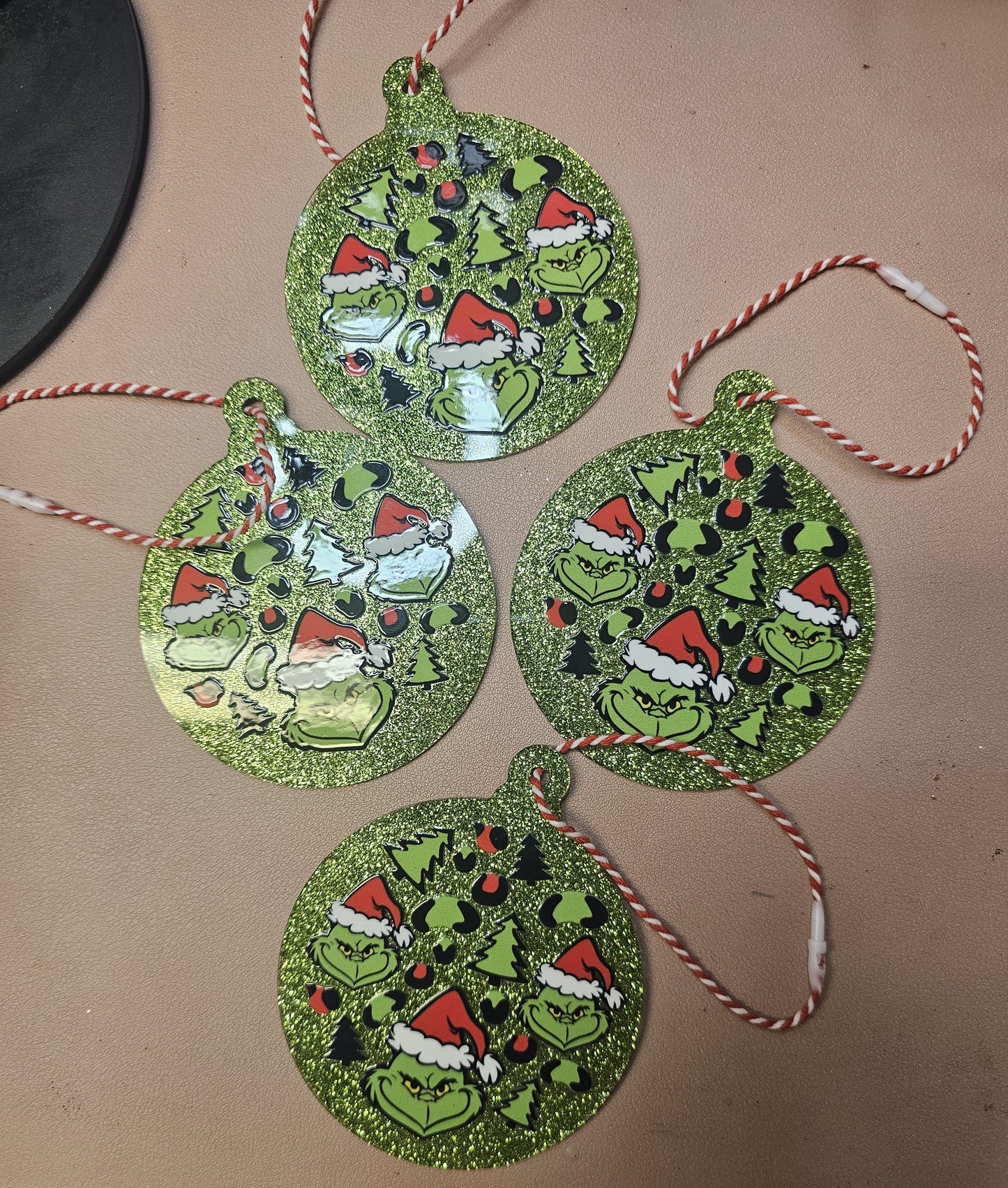 Set of 4 Custom Acrylic Holiday Ornaments