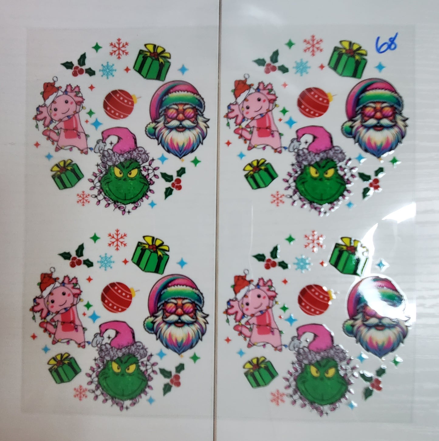 Set of 4 Custom Acrylic Holiday Ornaments