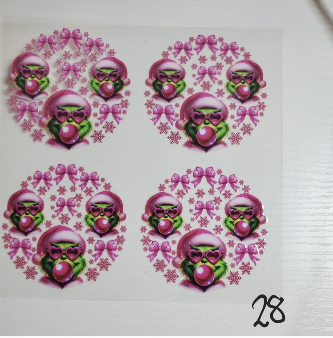 Set of 4 Custom Acrylic Holiday Ornaments