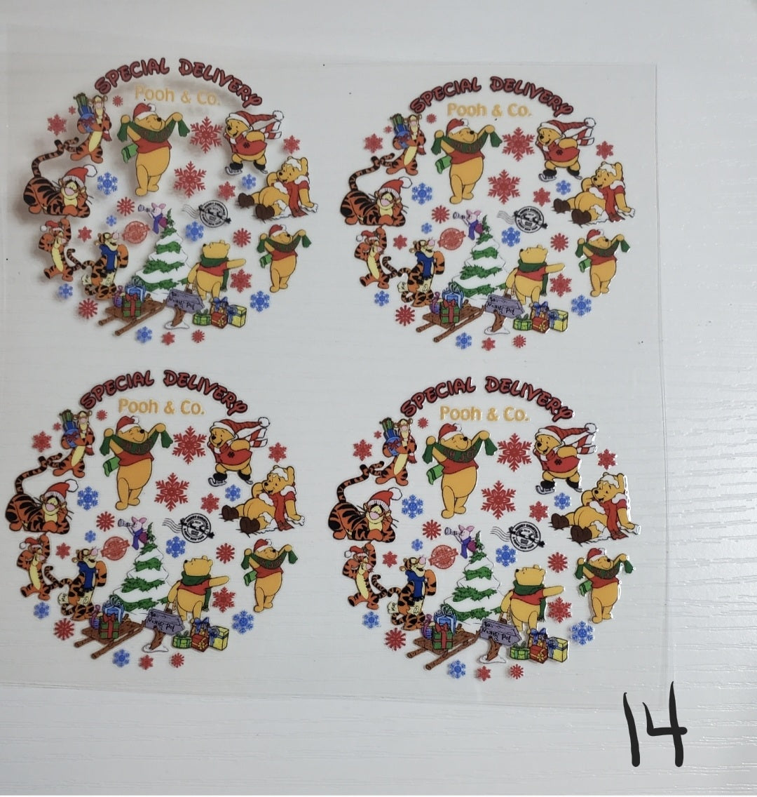 Set of 4 Custom Acrylic Holiday Ornaments