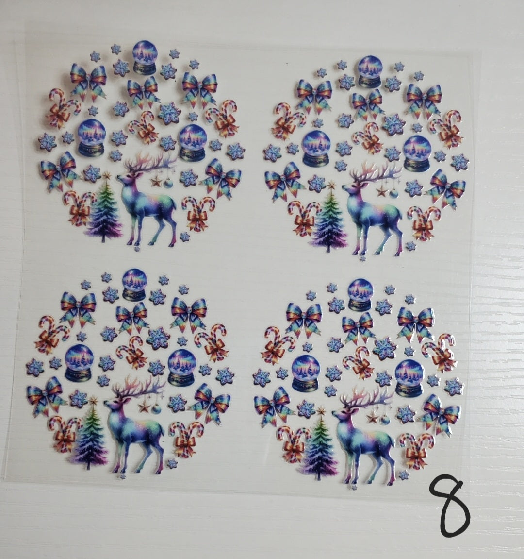 Set of 4 Custom Acrylic Holiday Ornaments