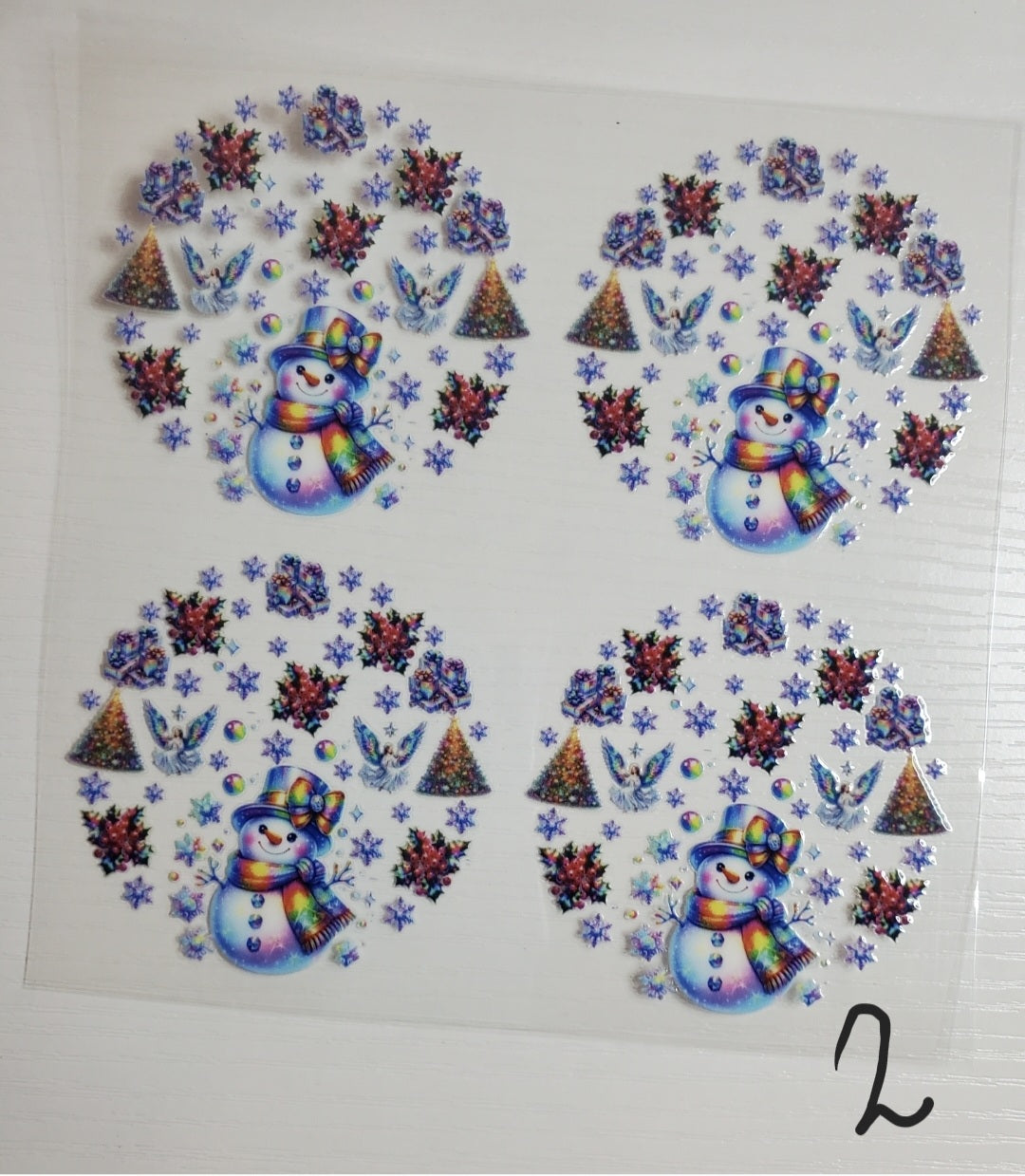 Set of 4 Custom Acrylic Holiday Ornaments