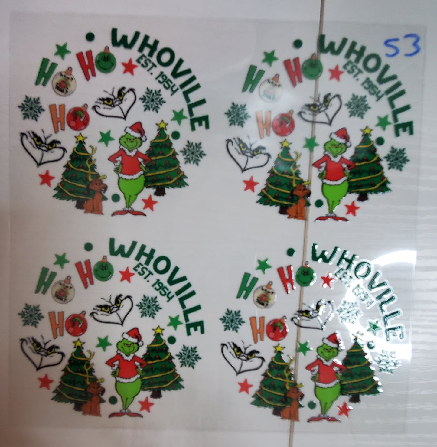 Set of 4 Custom Acrylic Holiday Ornaments