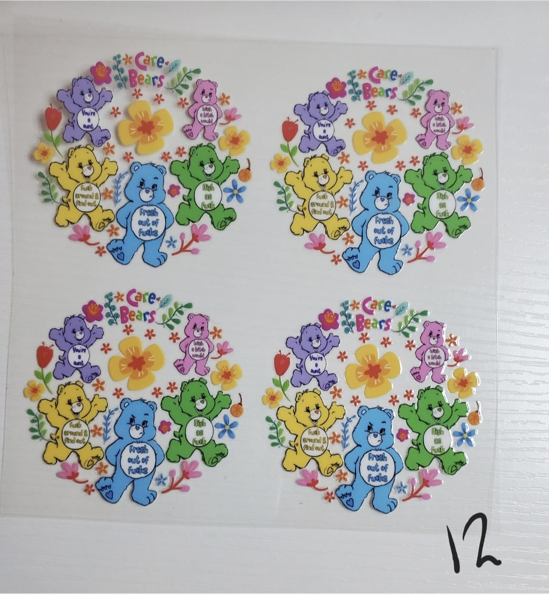 Set of 4 Custom Acrylic Holiday Ornaments