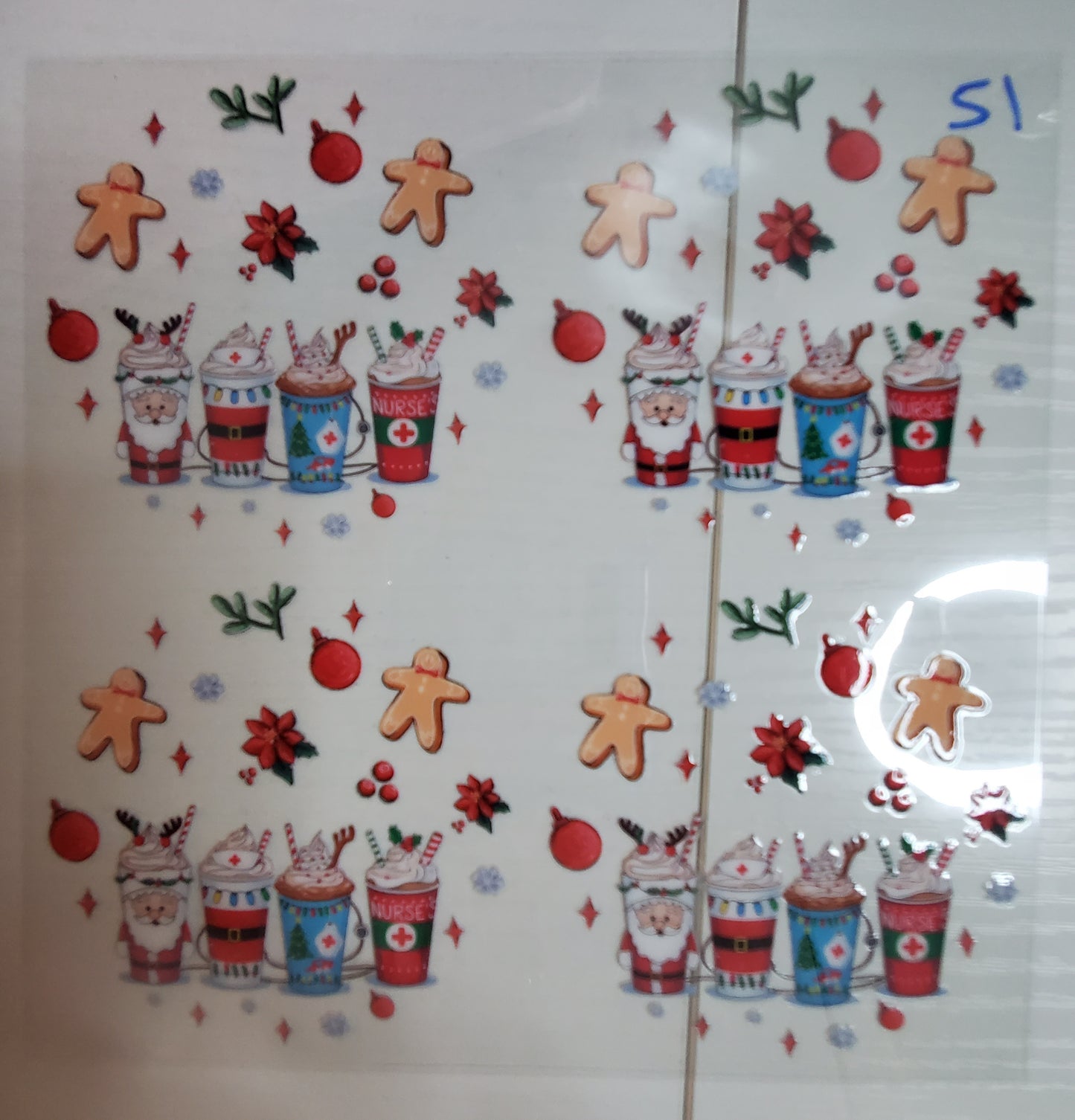 Set of 4 Custom Acrylic Holiday Ornaments