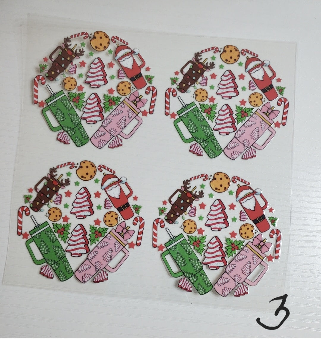 Set of 4 Custom Acrylic Holiday Ornaments