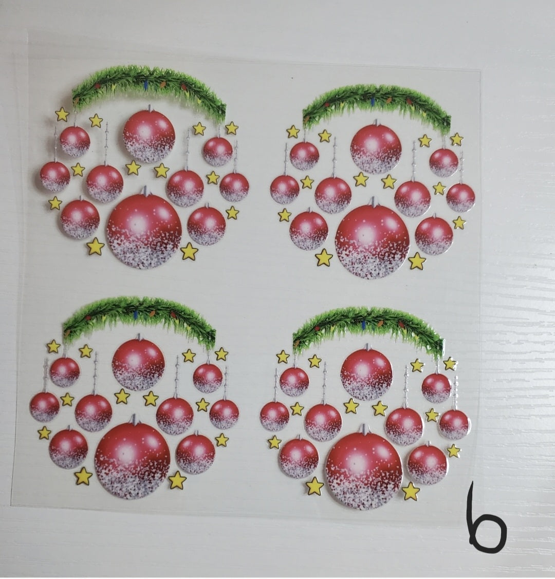 Set of 4 Custom Acrylic Holiday Ornaments