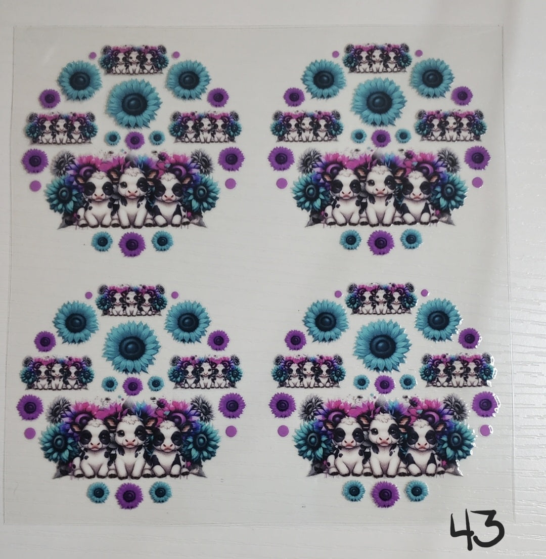 Set of 4 Custom Acrylic Holiday Ornaments