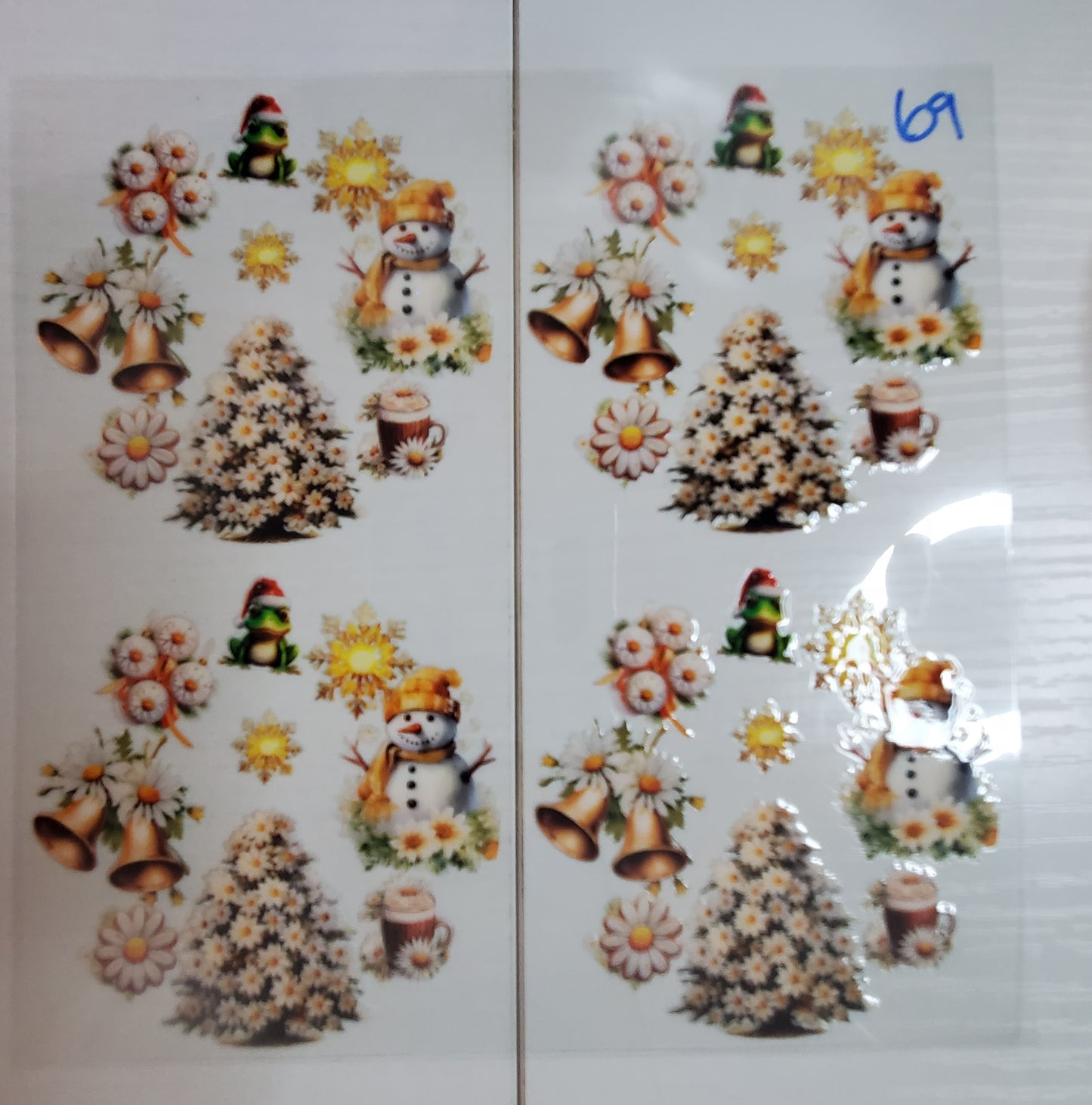 Set of 4 Custom Acrylic Holiday Ornaments