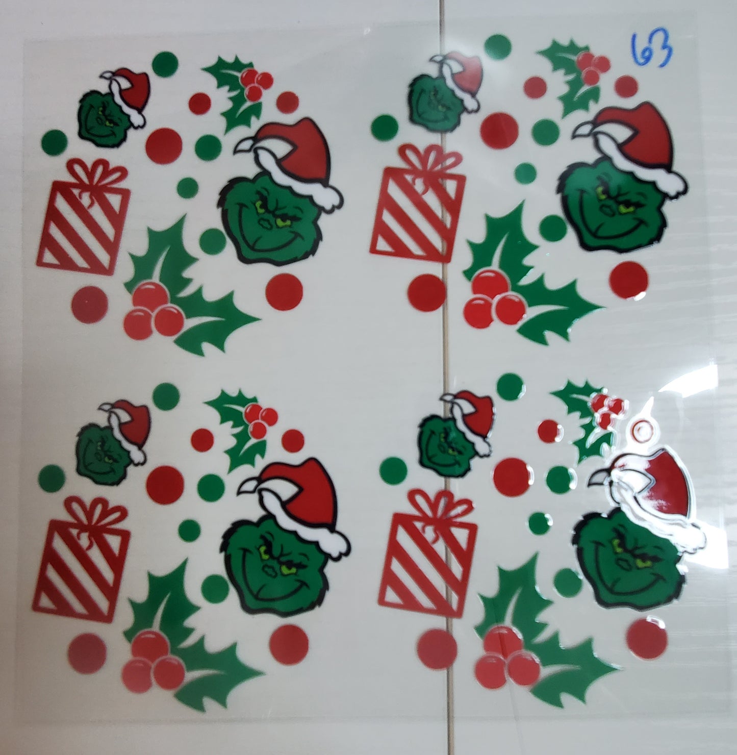 Set of 4 Custom Acrylic Holiday Ornaments