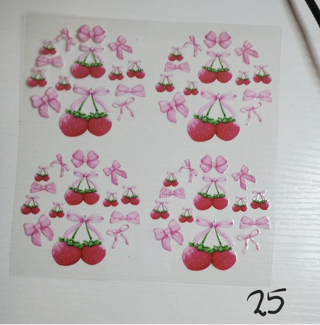 Set of 4 Custom Acrylic Holiday Ornaments