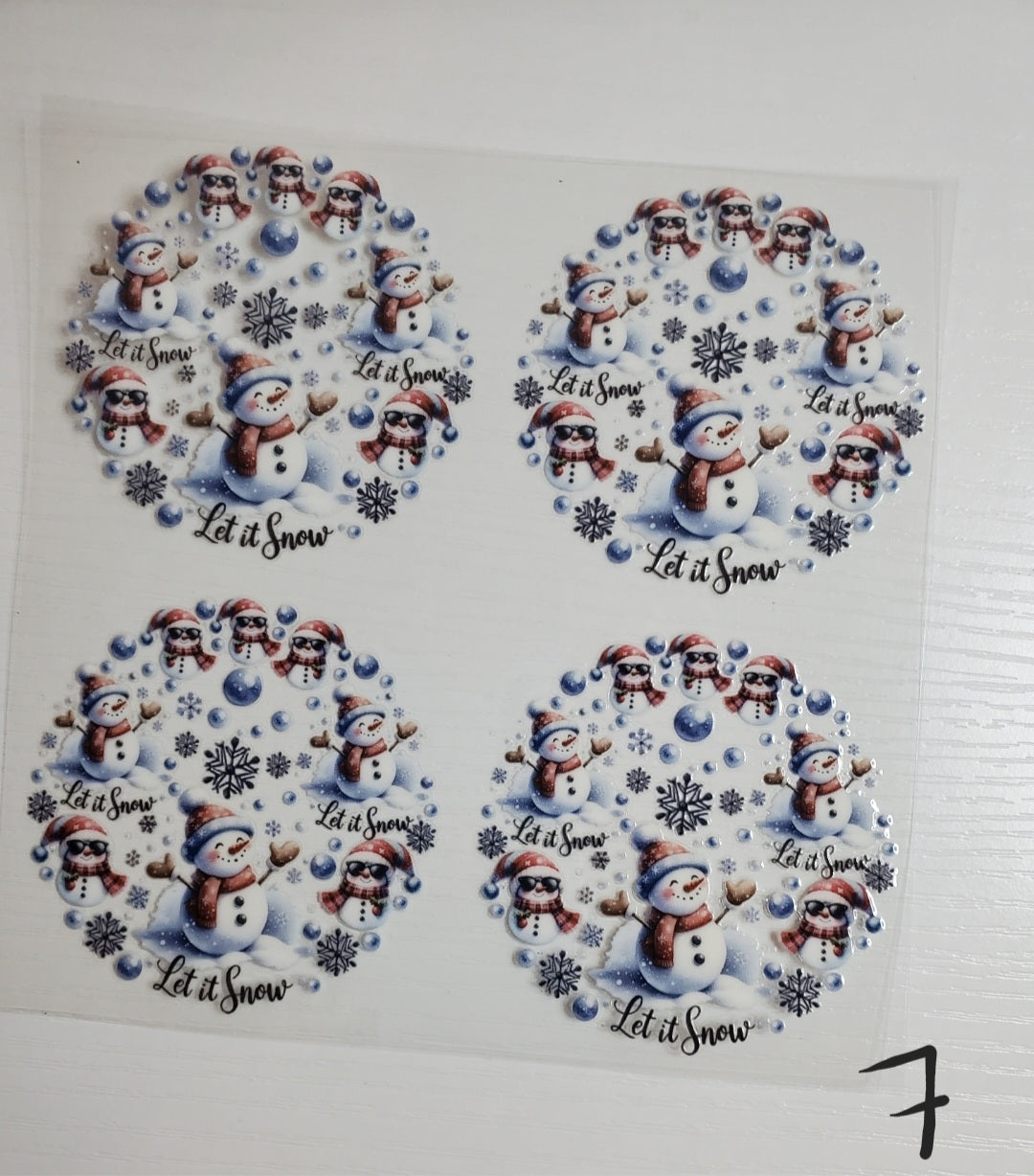 Set of 4 Custom Acrylic Holiday Ornaments