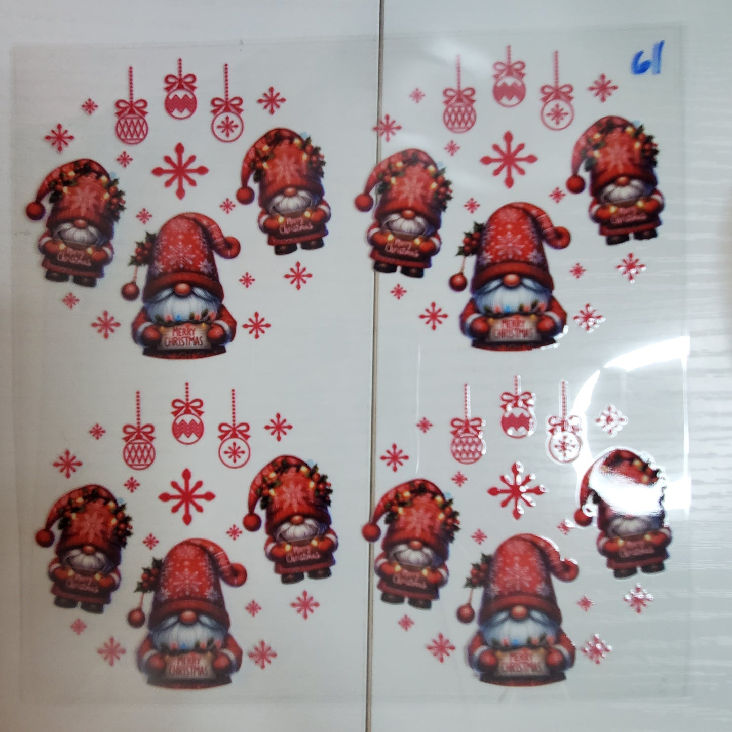 Set of 4 Custom Acrylic Holiday Ornaments