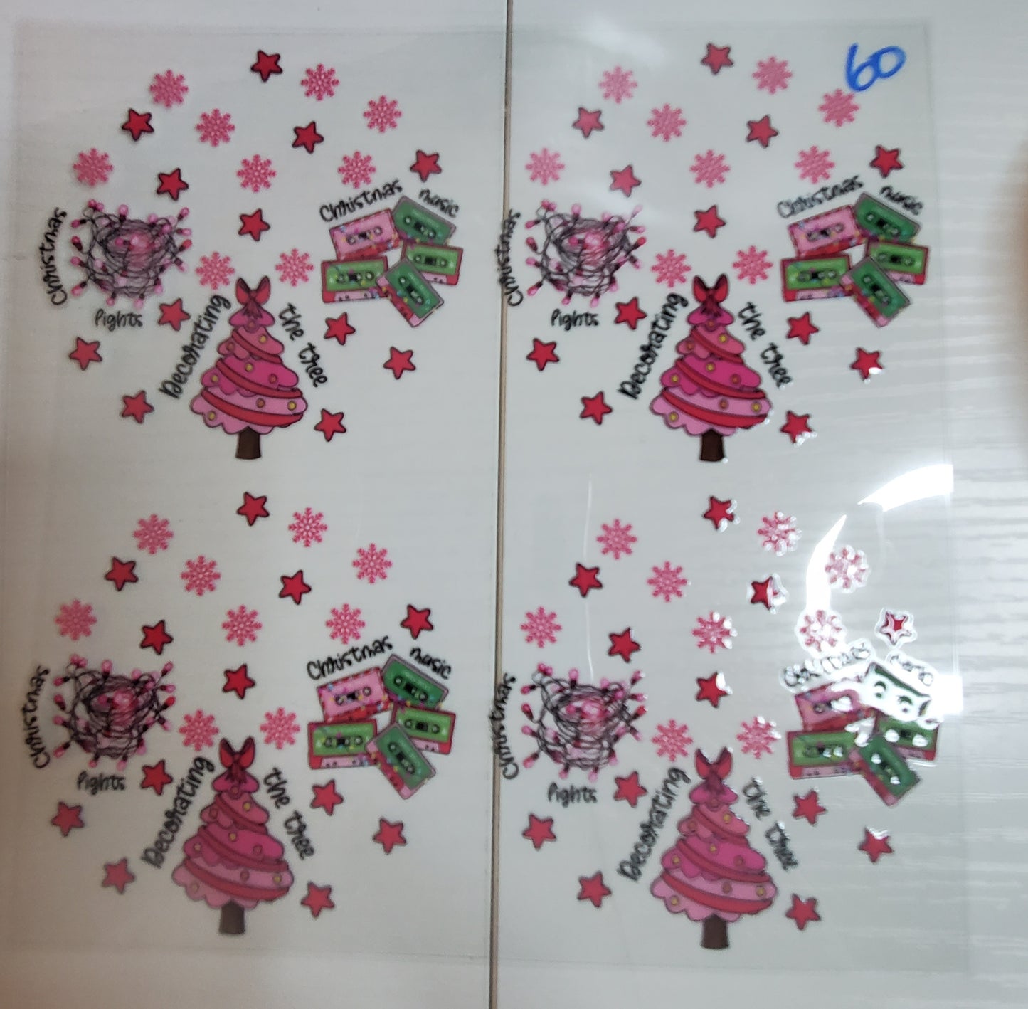 Set of 4 Custom Acrylic Holiday Ornaments