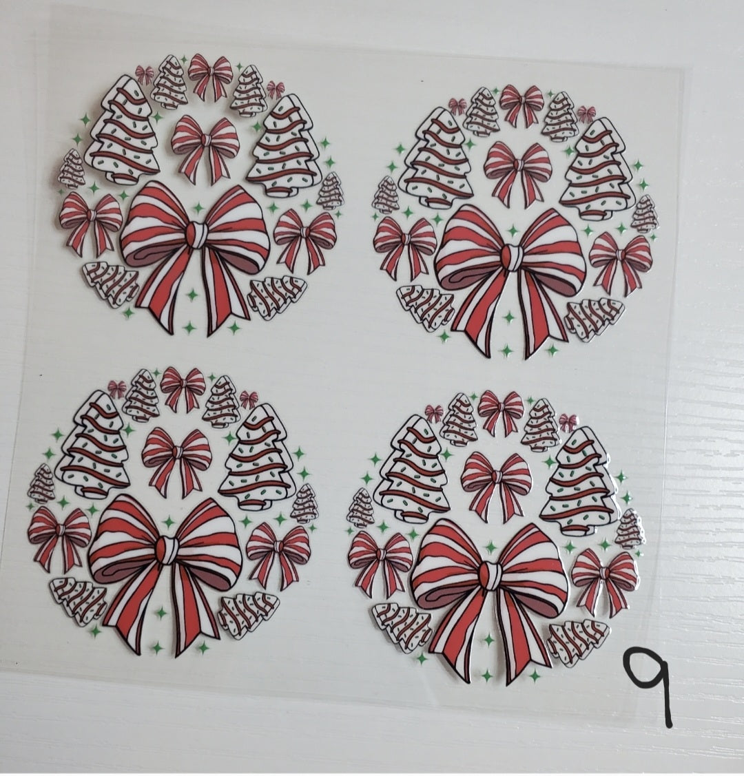 Set of 4 Custom Acrylic Holiday Ornaments