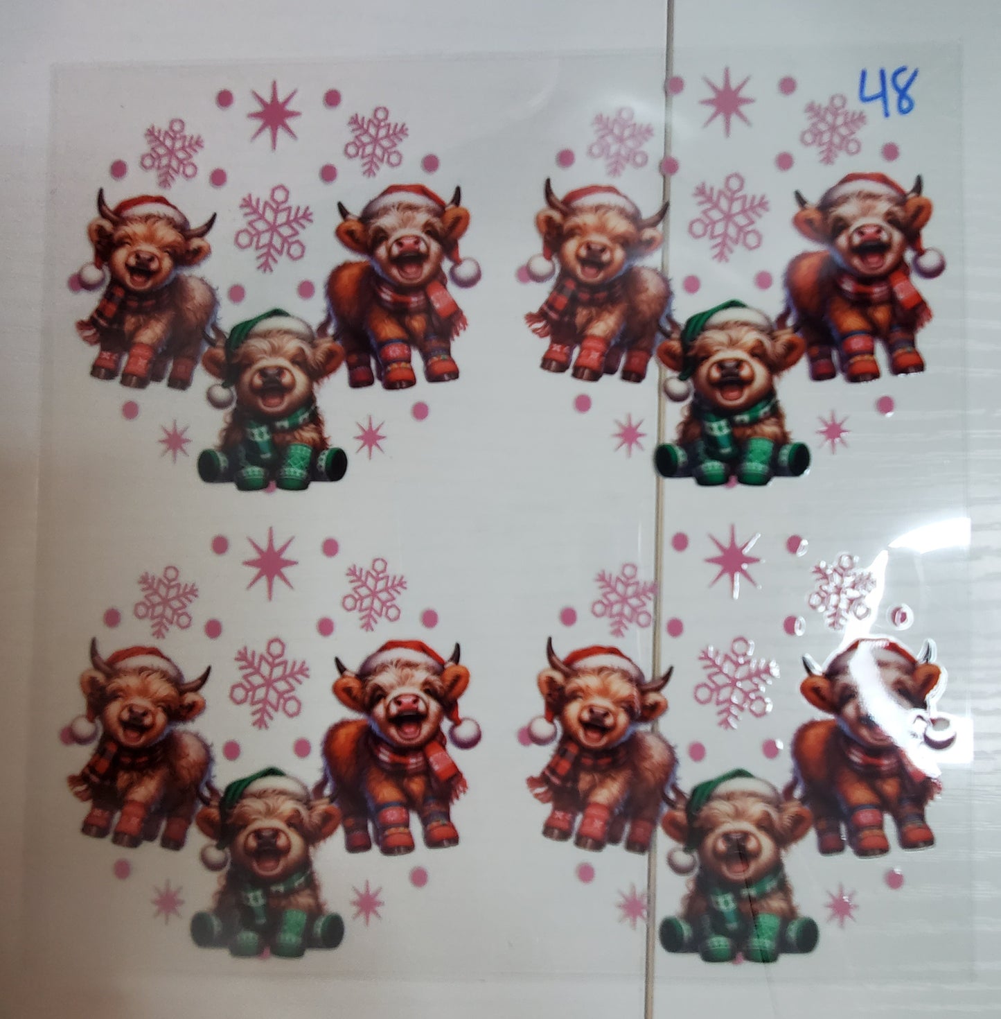 Set of 4 Custom Acrylic Holiday Ornaments