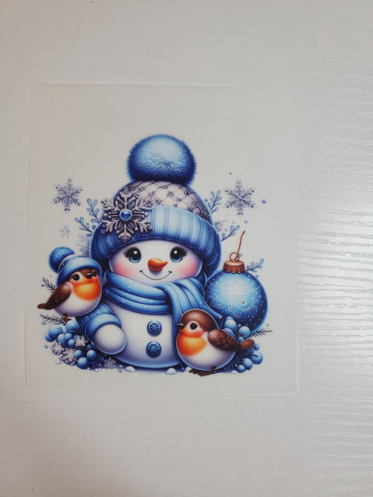 Snowman and Birds