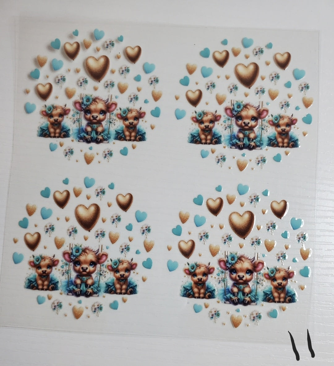 Set of 4 Custom Acrylic Holiday Ornaments