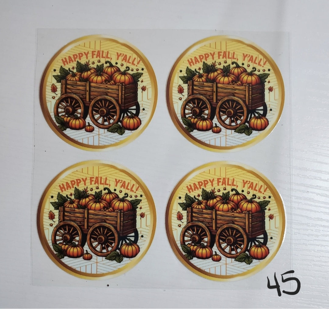 Set of 4 Custom Acrylic Holiday Ornaments