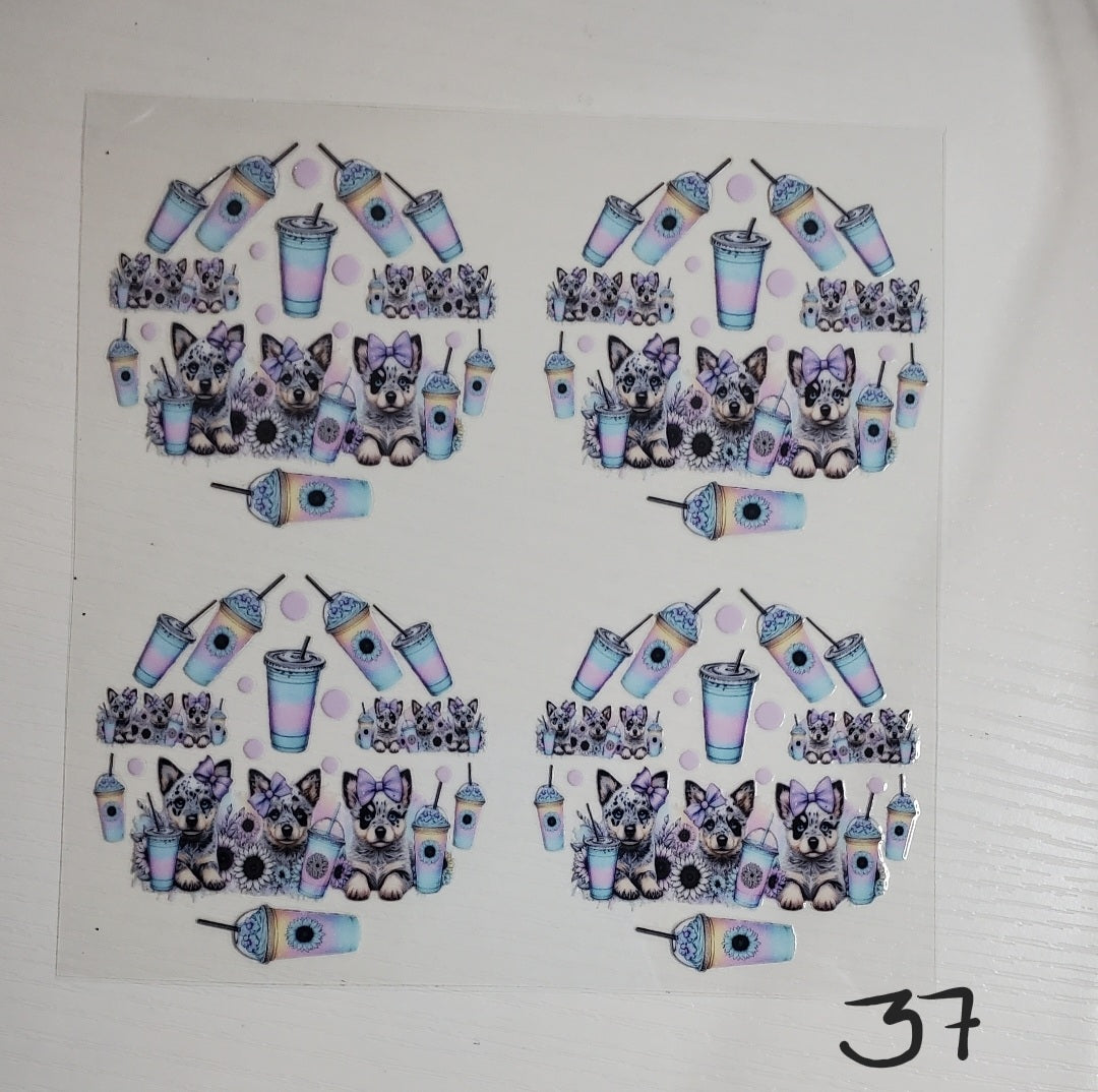 Set of 4 Custom Acrylic Holiday Ornaments