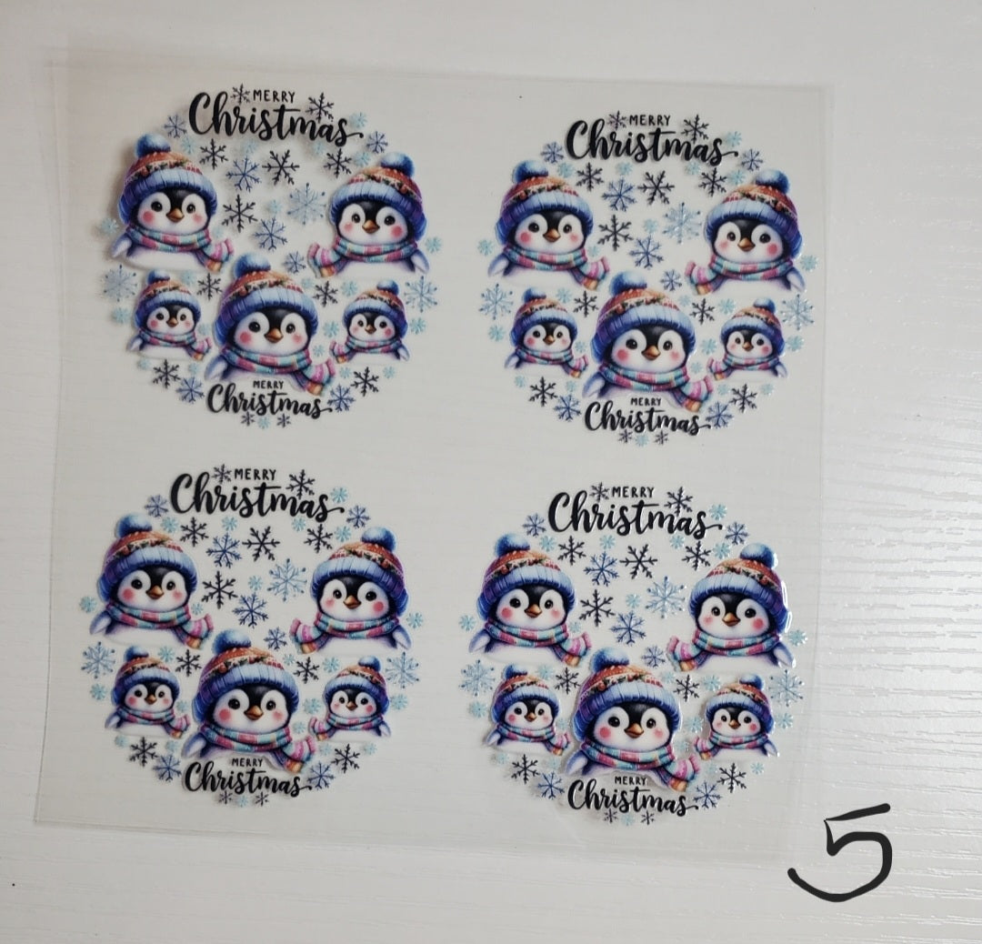 Set of 4 Custom Acrylic Holiday Ornaments