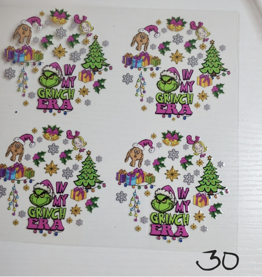 Set of 4 Custom Acrylic Holiday Ornaments