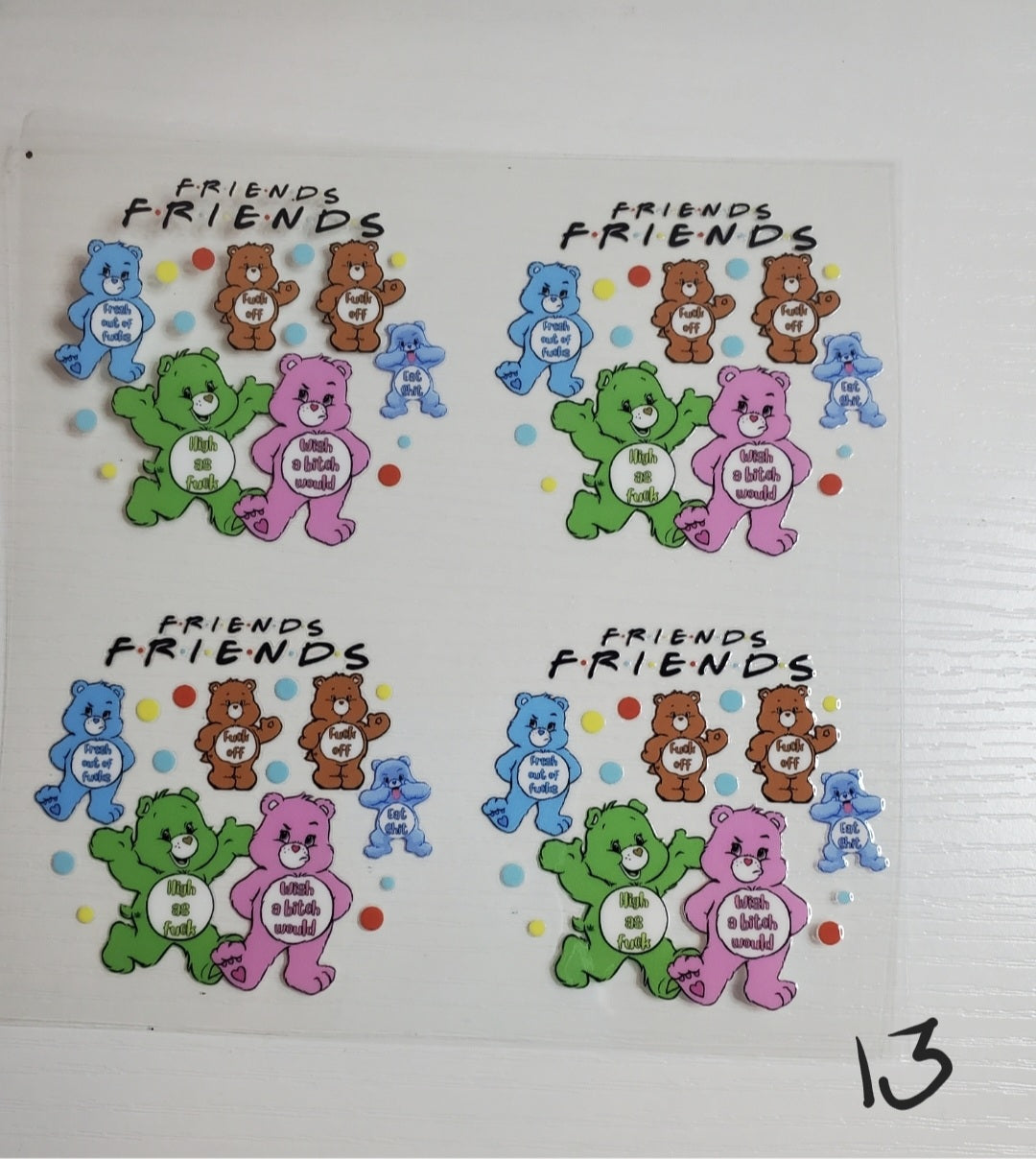 Set of 4 Custom Acrylic Holiday Ornaments