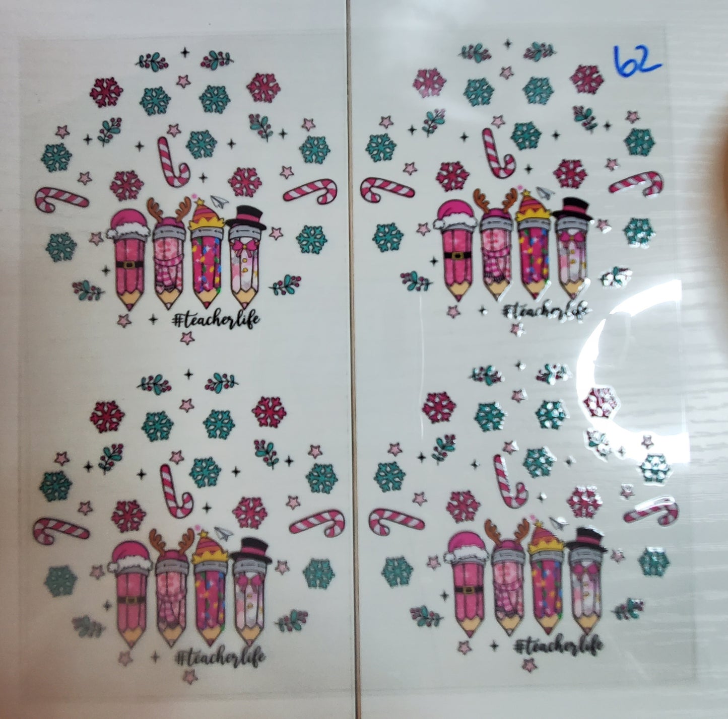 Set of 4 Custom Acrylic Holiday Ornaments