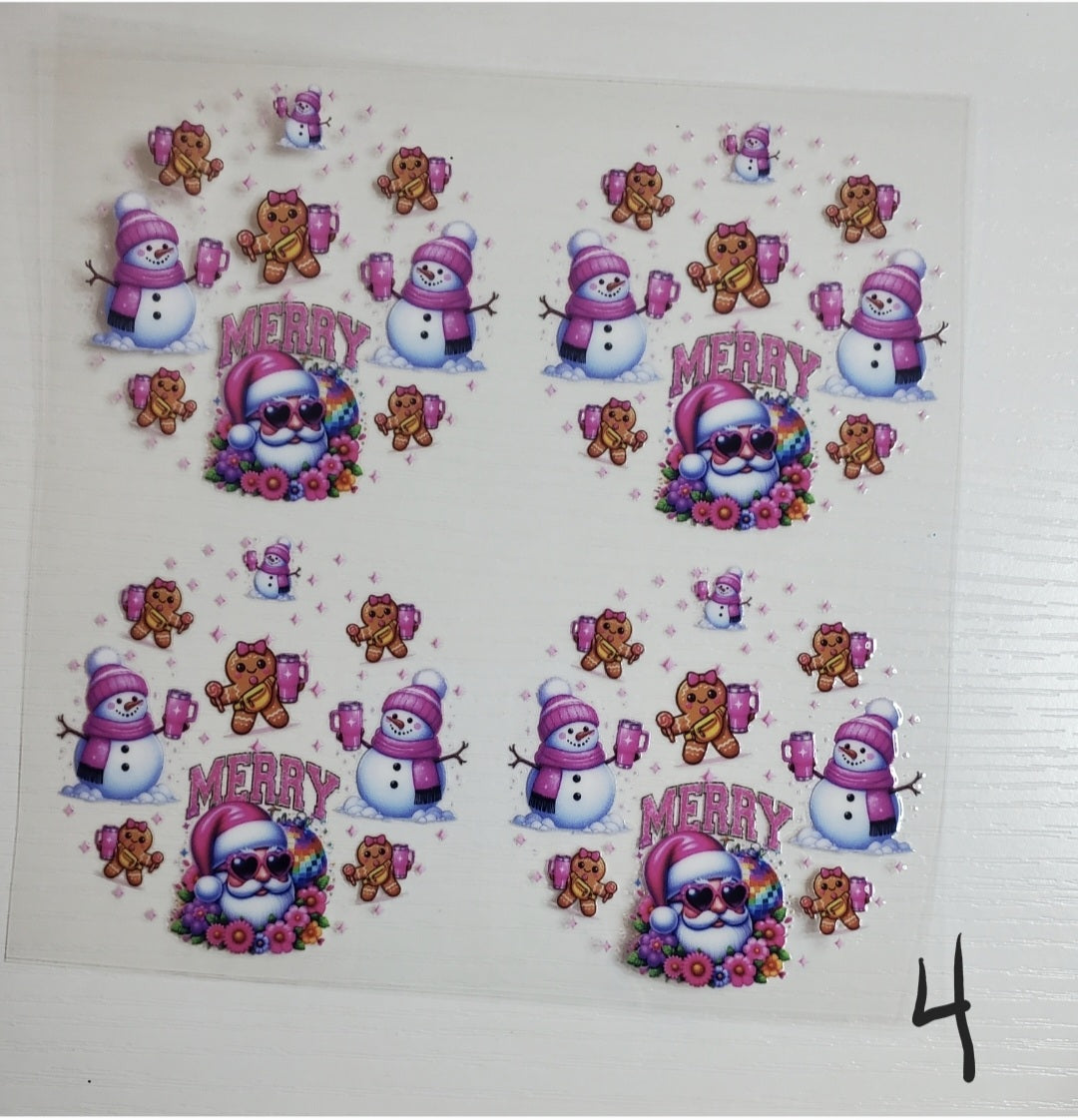 Set of 4 Custom Acrylic Holiday Ornaments