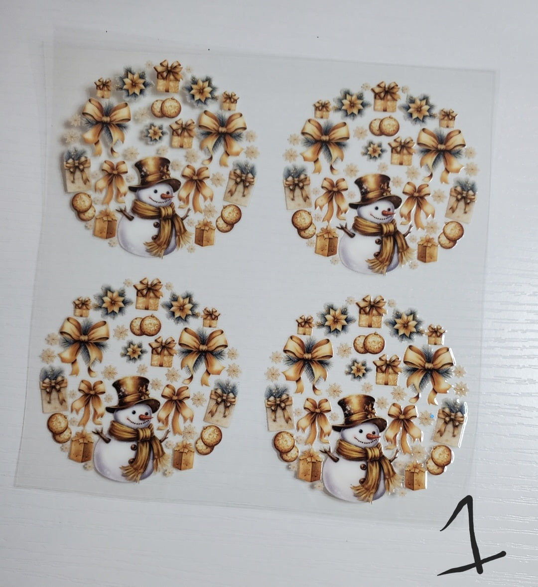 Set of 4 Custom Acrylic Holiday Ornaments